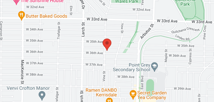 map of 2289 W 36TH AVENUE